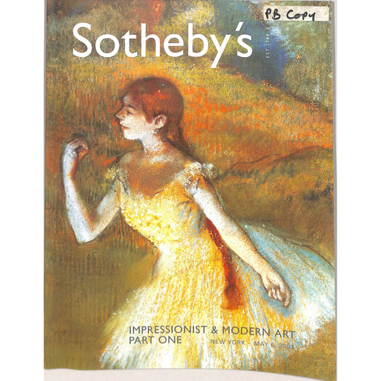 Sotheby's Impressionist and Modern Art Part 1 Auction Catalog