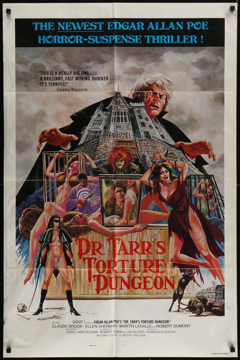 Dr Tarr’s Torture Dungeon 1973 Orig Movie Poster 27x41 Horror Edgar Allan Poe