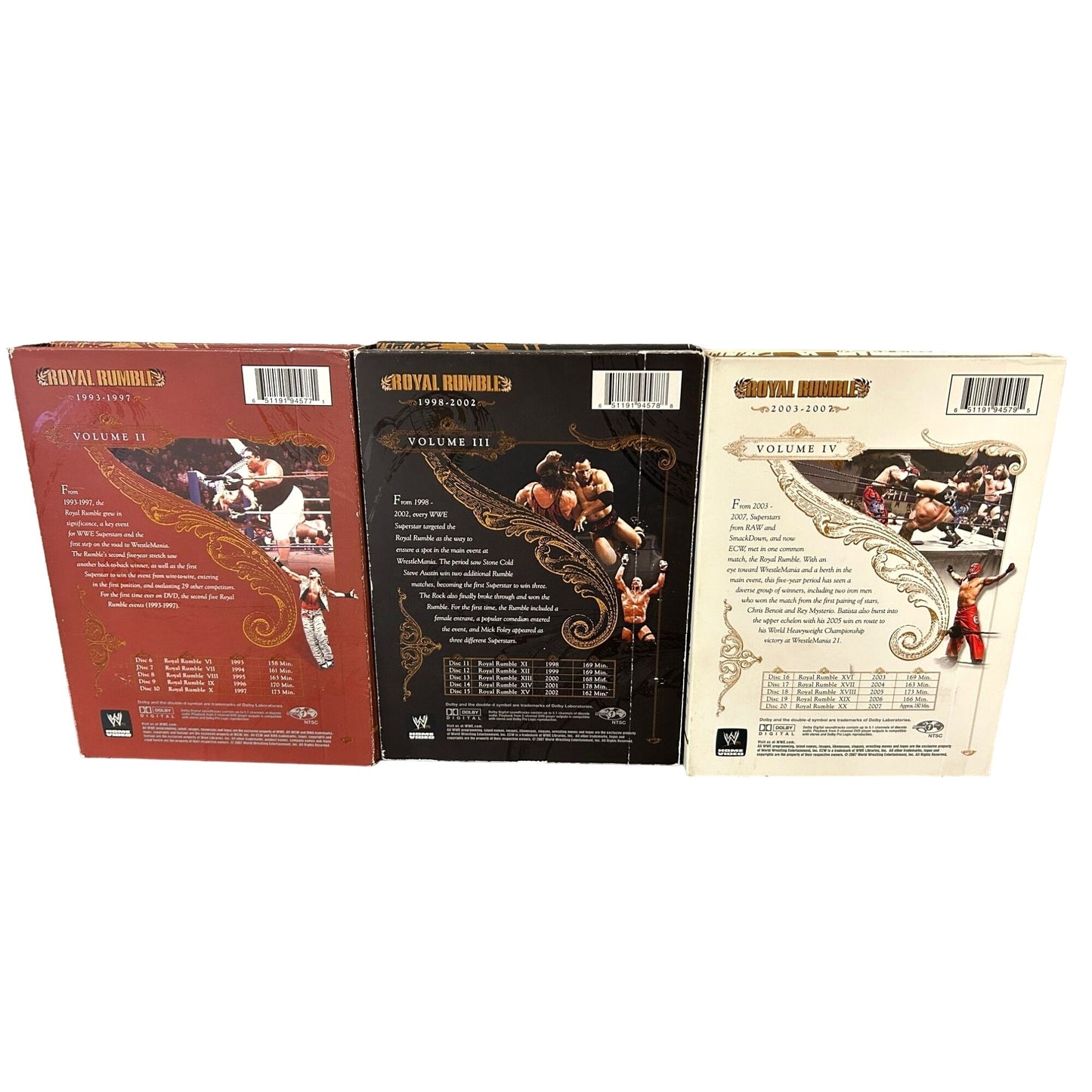WWF Royal Rumble Anthology Volumes 2-4 DVD 1993-2007