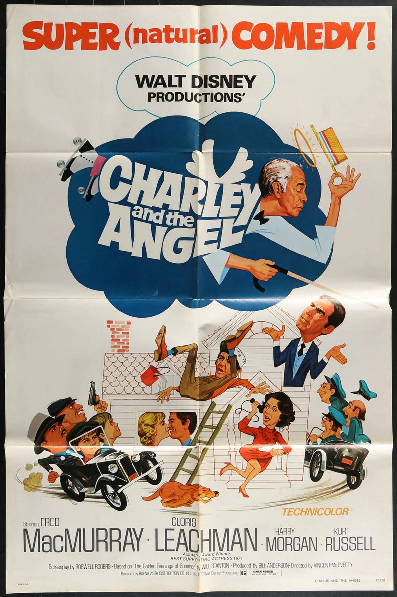 Charley and the Angel (1973) Original Walt Disney Poster One Sheet 27x40 Vintage