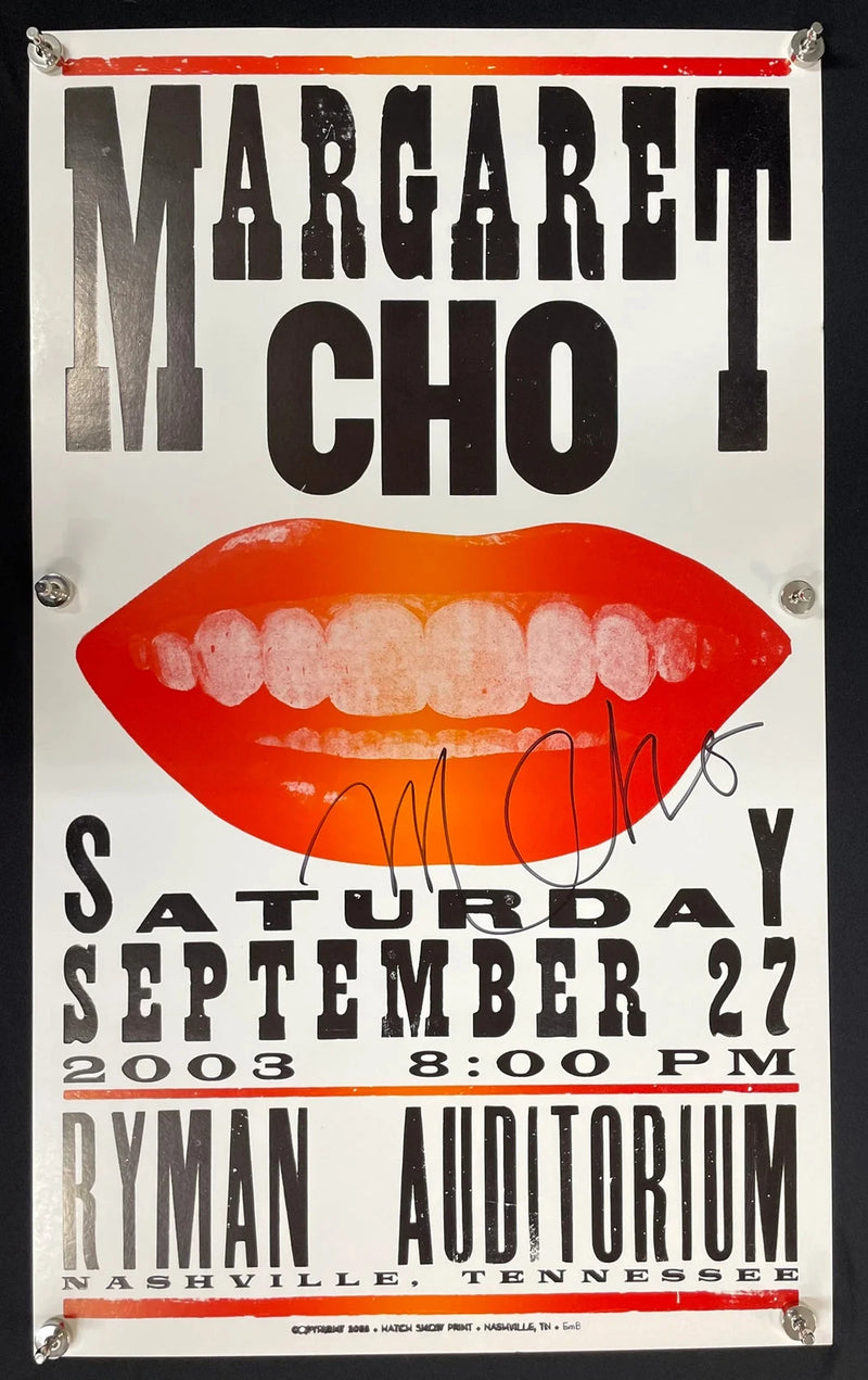 Margareth Cho Ryman Auditorium 2003 Signed Hatch Show Print Poster 13.5x22.5