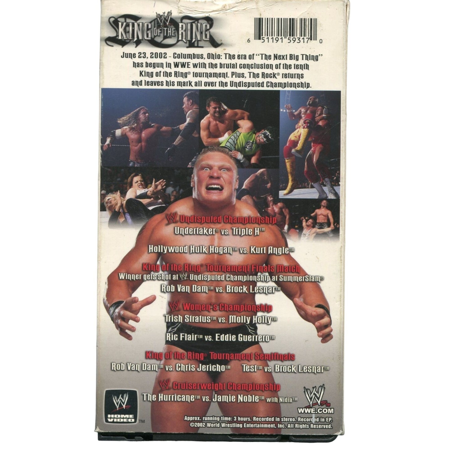 WWE: King Of the Ring (2002) Wrestling VHS Tape