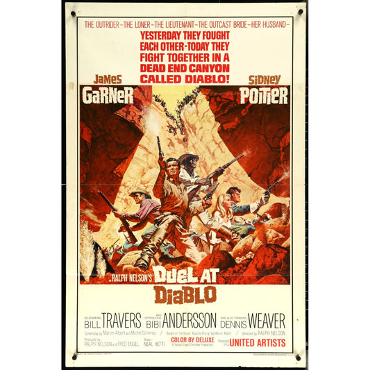 Duel at Diablo (1966) Original Folded Movie Poster 27x41 James Garner EM4-112