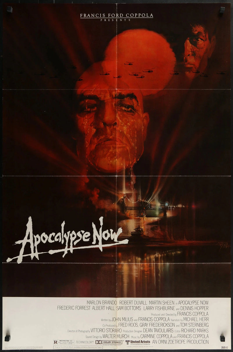 Apocalypse Now 1979 One Sheet Poster 27x41 Bob Peak Art Brando Sheen Coppola