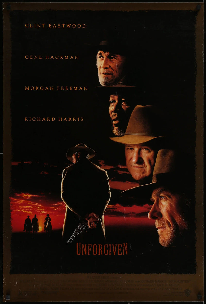 Unforgiven 1992 Original DS USA One-Sheet Movie Poster Eastwood Hackman