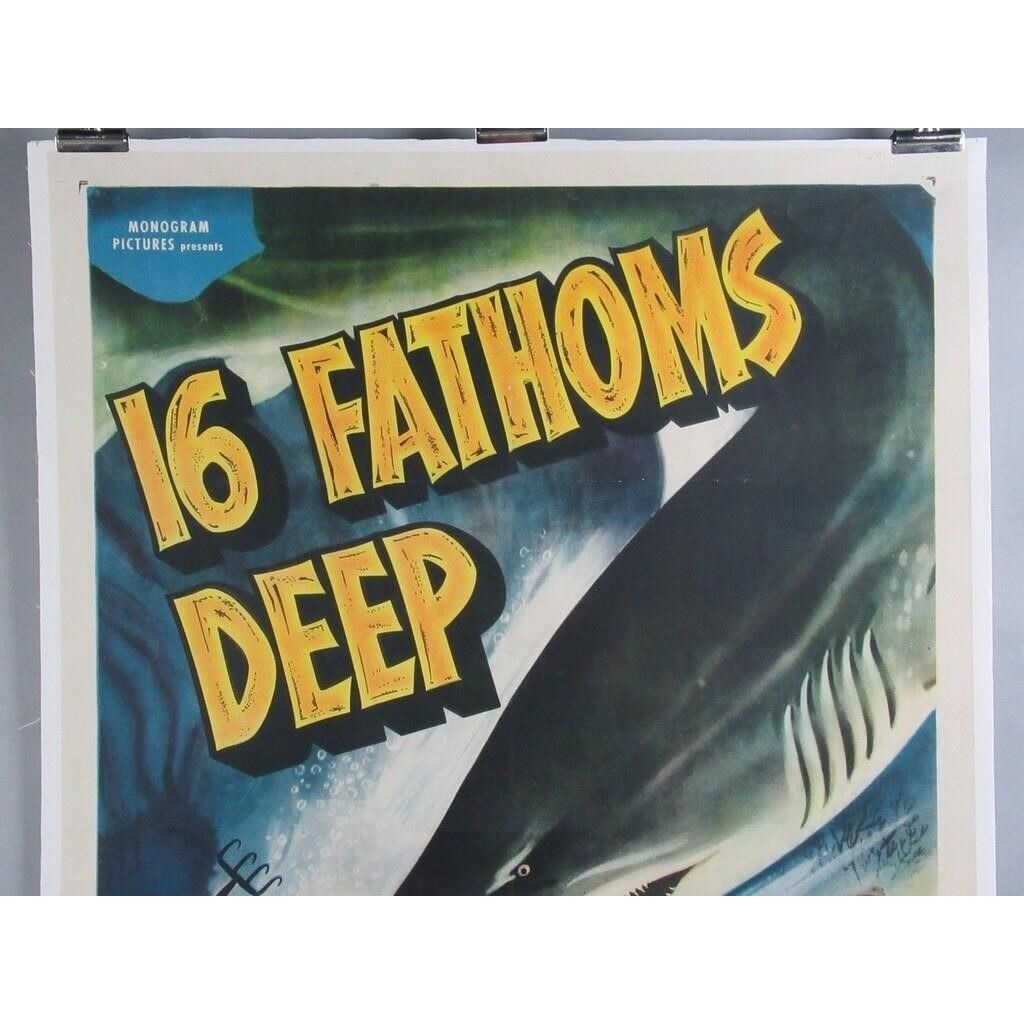 16 Fathoms Deep (1948) Original Linen Backed Vintage Movie Poster One-Sheet