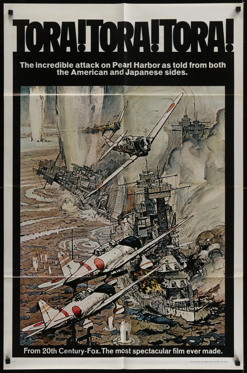 Tora! Tora! Tora! (1970) Original One Sheet Movie Poster Folded 27x41 WWII Epic