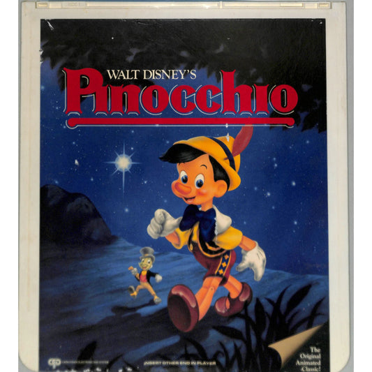 Pinocchio (1940) Vintage CED Videodisc TESTED WORKING