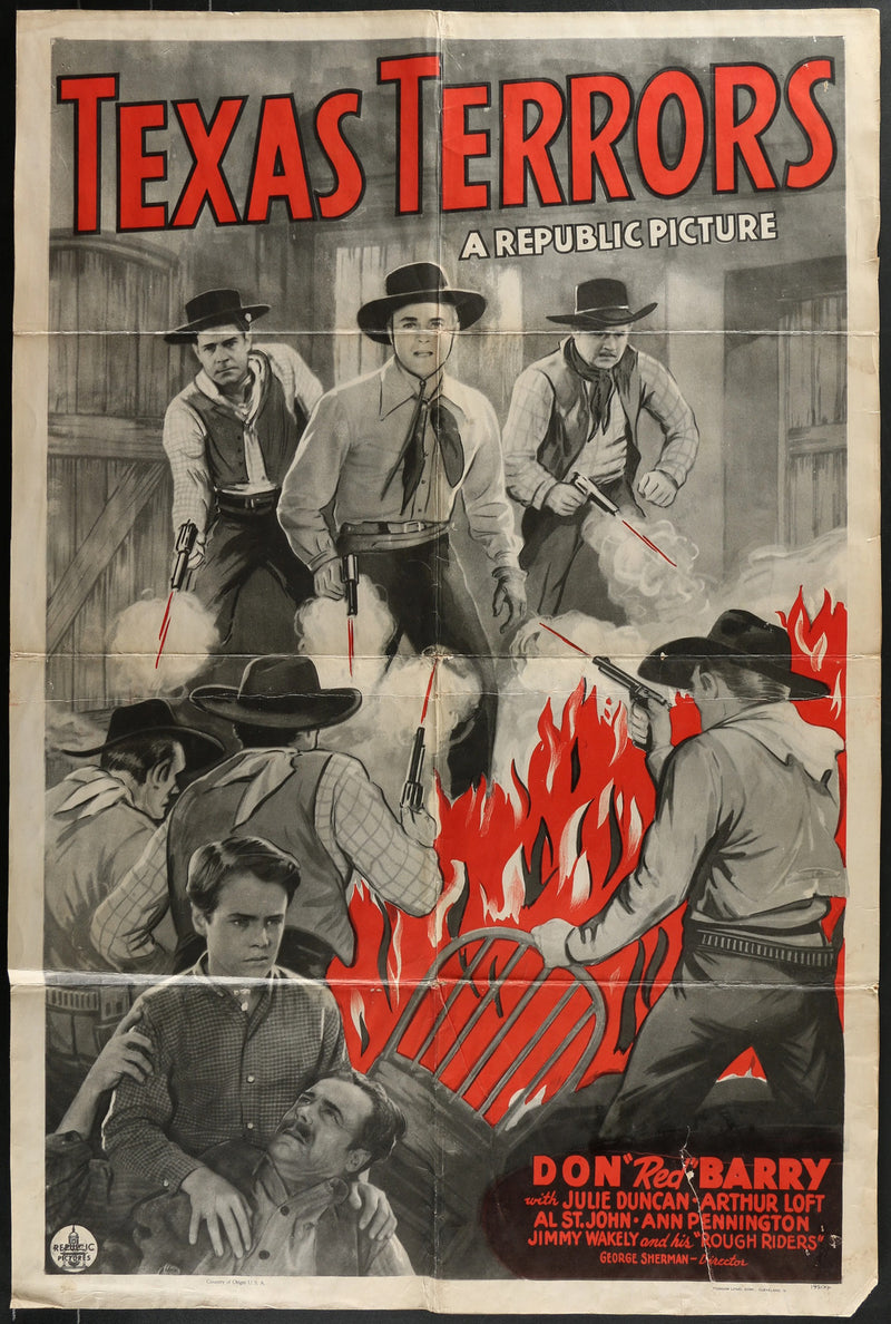 Texas Terrors (1940) Original Western Movie Poster F 27x41
