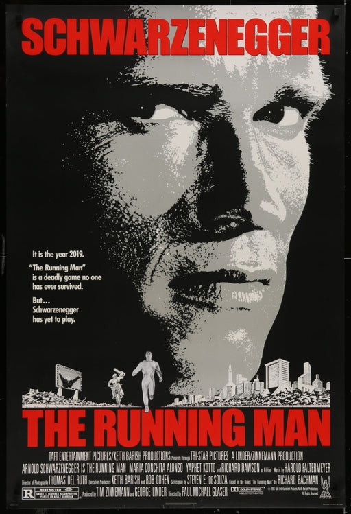 The Running Man (1987) Original Single-sided Movie Poster Rolled 27x40