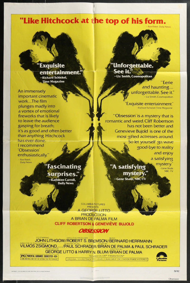 Obsession (1976) Original Movie Poster Folded 27x41
