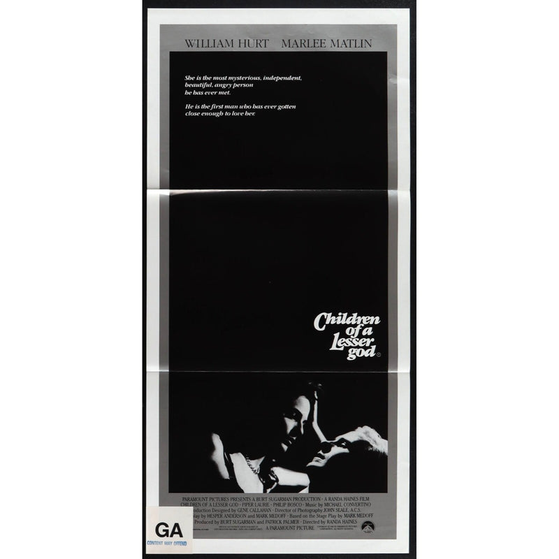 Children of a Lesser God (1986) Original Daybill Movie Poster