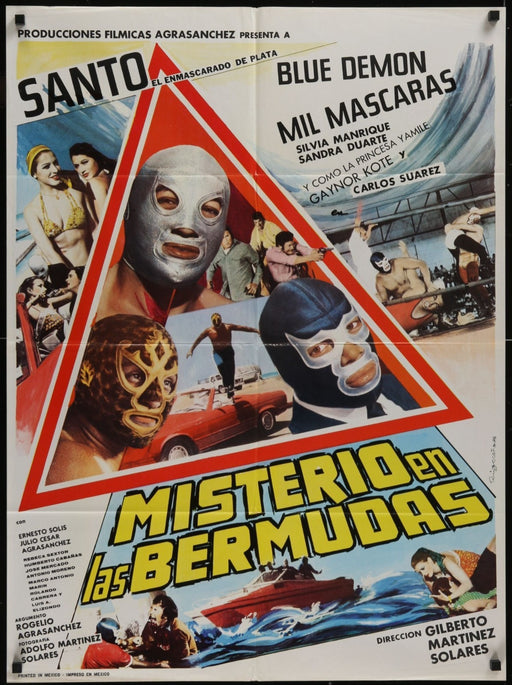 Misterio en las Bermudas (1979) Original Mexican Folded Movie Poster 27x41