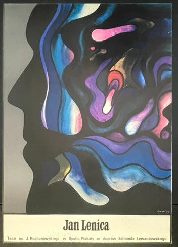 Jan Lenica (1979) Original Polish Exhibition Poster 26x37