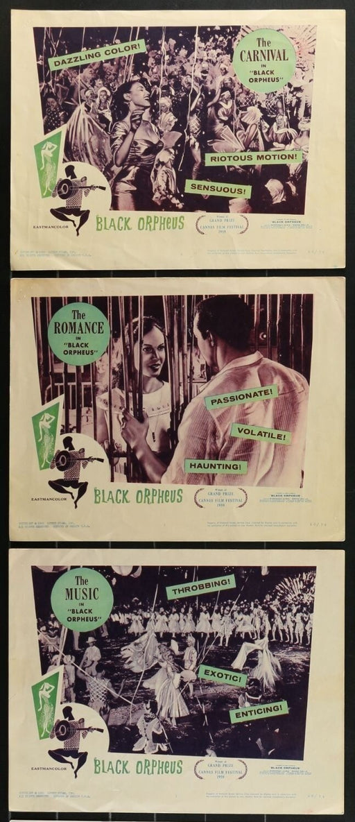 Black Orpheus (1959) Original Lobby Card Movie Poster Set of 4 11x14
