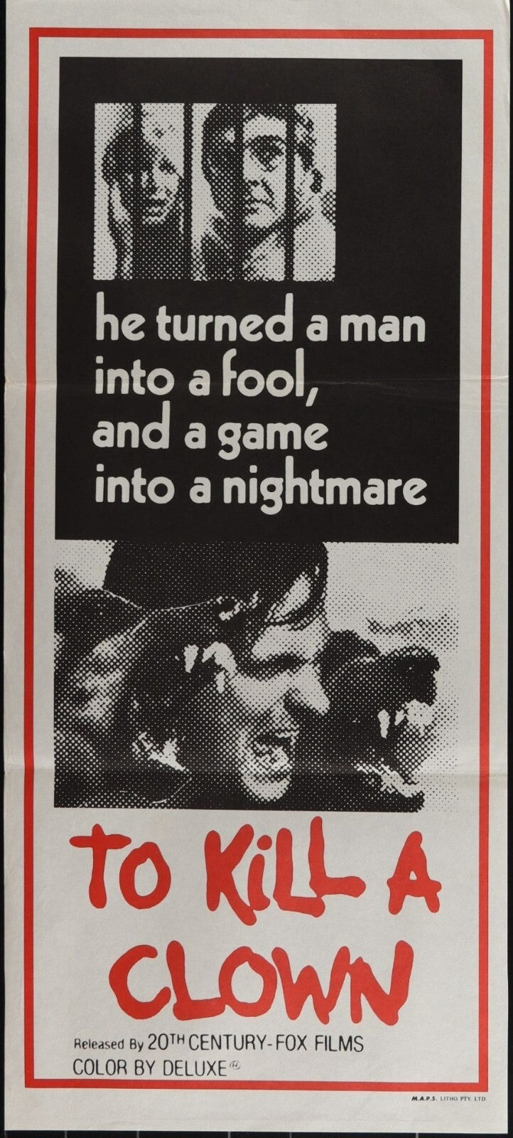 To Kill a Clown (1972) Original Australian Daybill Poster 13x30