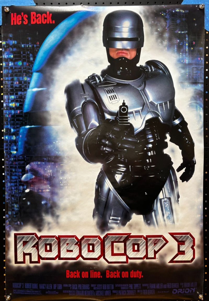 Robocop 3 (1993) Double-Sided, Original Rolled Poster 27x40