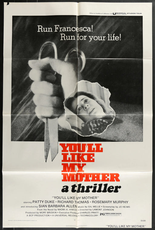You'll Like My Mother (1972) Original Movie Poster F 27x40