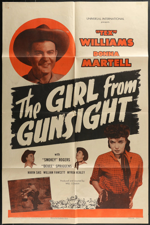 The Girl from Gunsight (1952) Original Movie Poster Folded 27x41