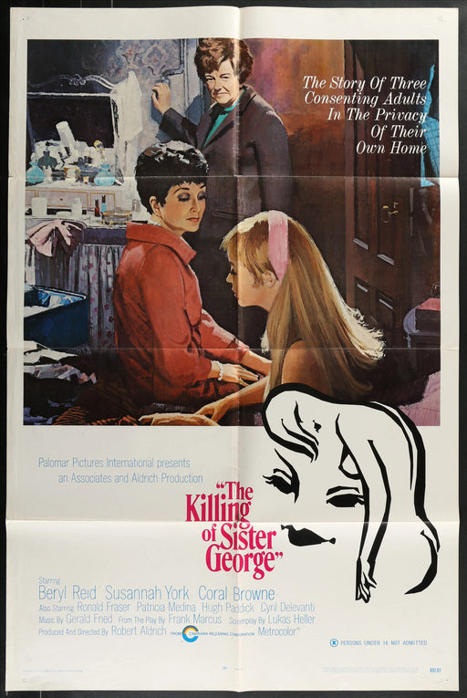 The Killing of Sister George (1968) Original Movie Poster Folded 27x41