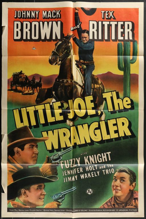 Little Joe, The Wrangler (1942) Original Movie Poster Folded 27x41