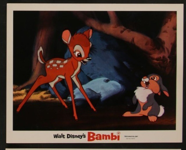 Bambi (1975 Re-release) Original Lobby Card Movie Poster 11x14
