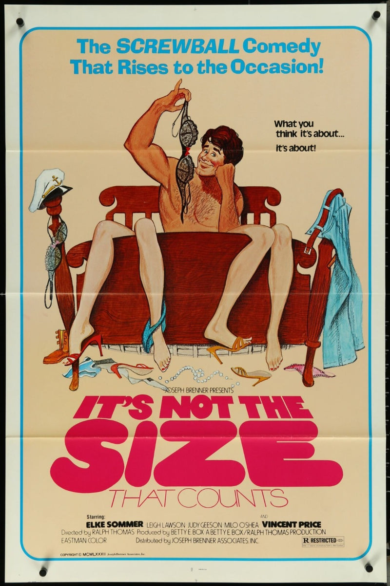 It's Not the Size That Counts (1974) Original Movie Poster Folded 27x41 EM8-554