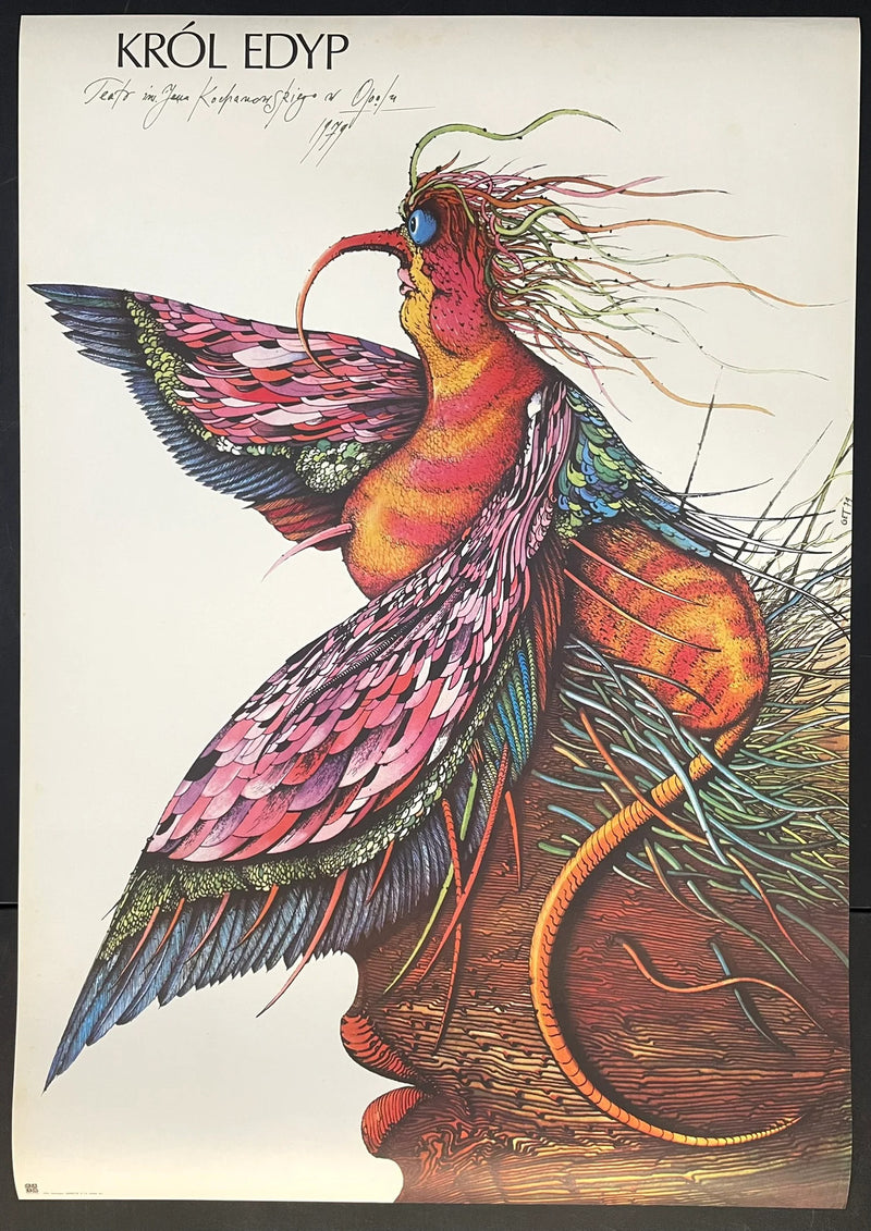 Krol Edyp (1979) Original Polish Theatre Poster 26x38