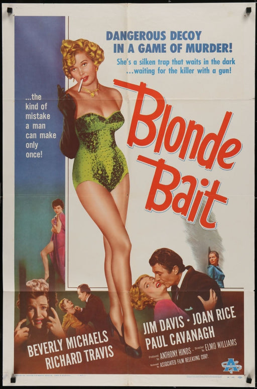 Blonde Bait (1956) Original Movie Poster Folded 27x41
