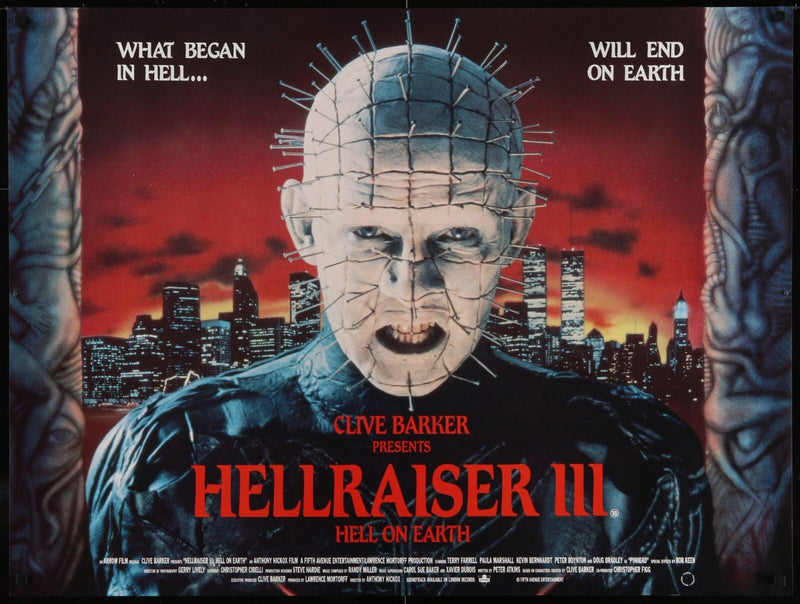 Hellraiser III: Hell on Earth (1992) British Quad Original Movie Poster 30x40