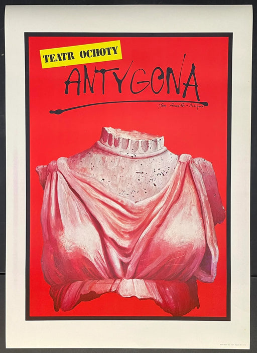 Antygona (1980s) Original Polish Theatre Poster 23x33