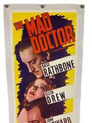 The Mad Doctor (1940) Original Insert Movie Poster 14x36" Linenbacked Restored