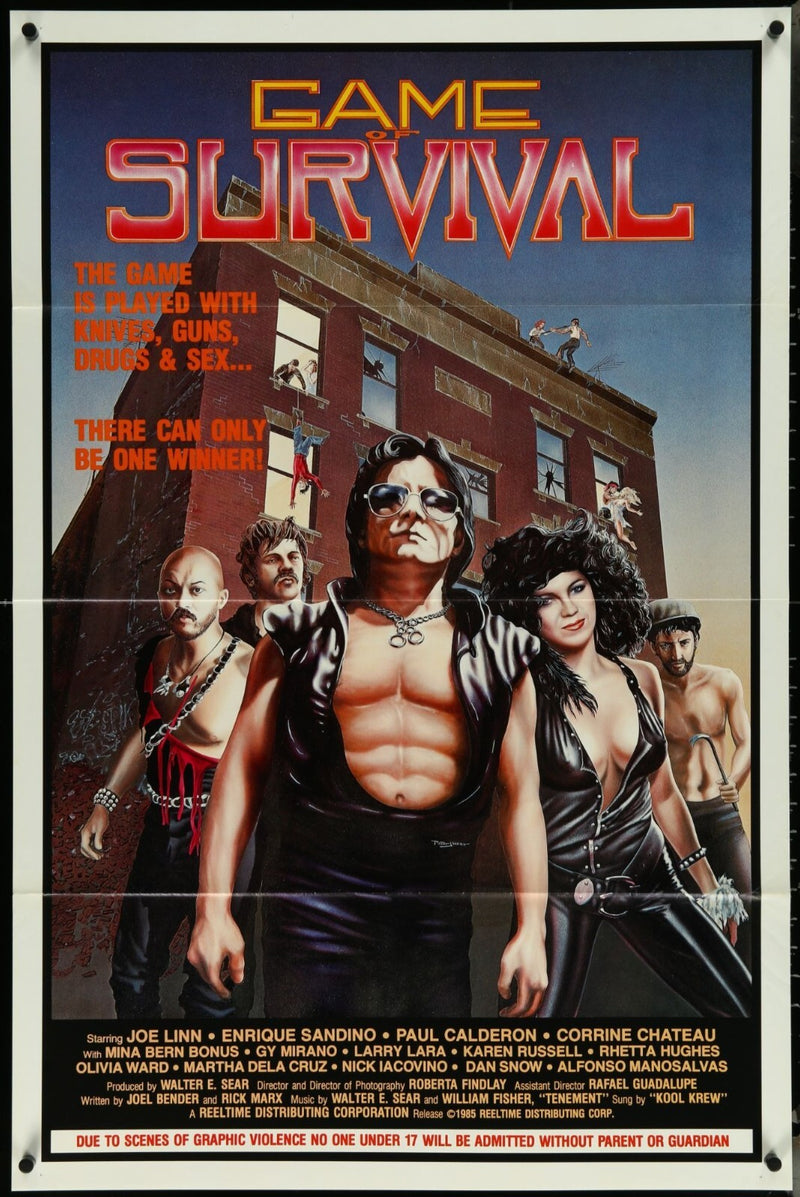Game of Survival (1985) Original Movie Poster Folded 27x41EM8-546