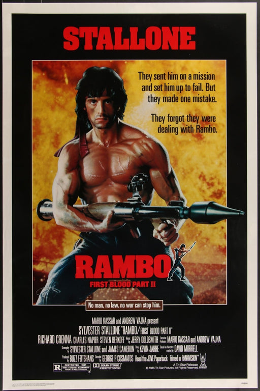 Rambo: First Blood Part 2 (1985) Original Movie Poster Rolled 27x41