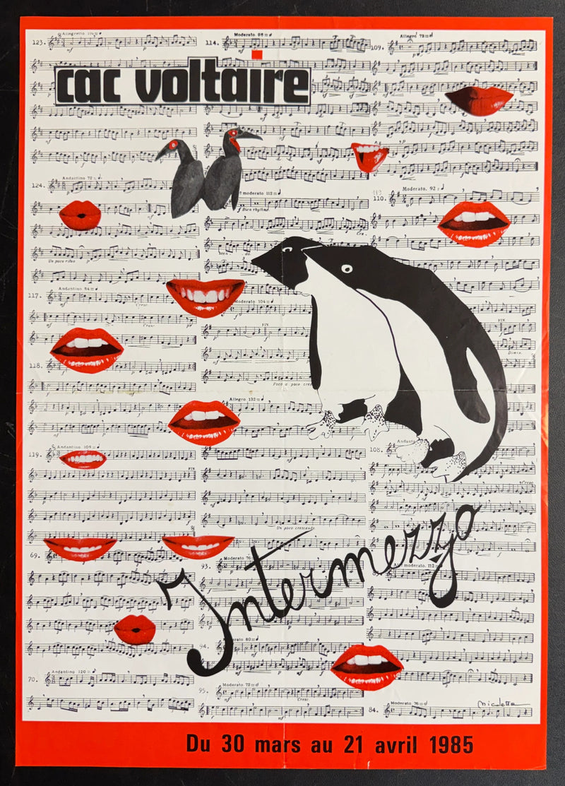 Intermezzo (1985) CAC Voltaire French Poster Folded 15.75x22.75