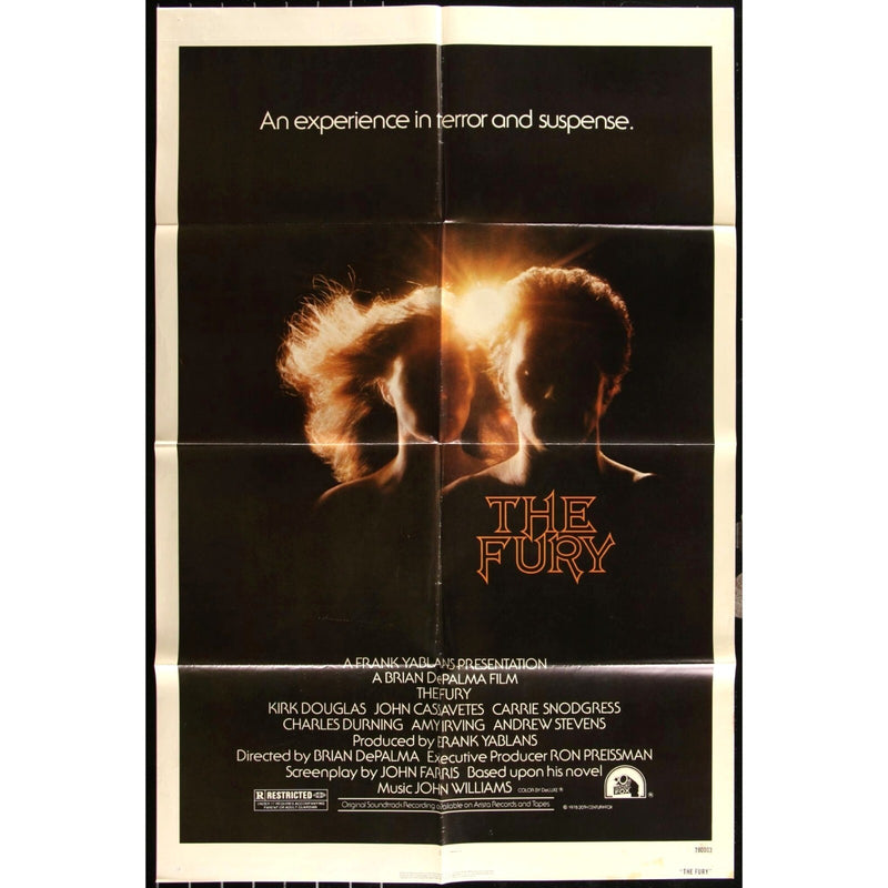 The Fury (1978) Original Movie Poster 27x41 Folded De Palma Kirk Douglas EM4-11