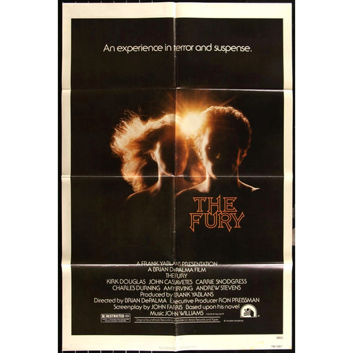 The Fury (1978) Original Movie Poster 27x41 Folded De Palma Kirk Douglas EM4-11