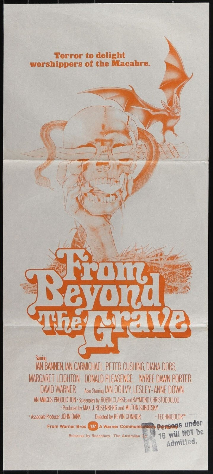 From Beyond the Grave (1974) Original Daybill Australian Poster Folded 13x30