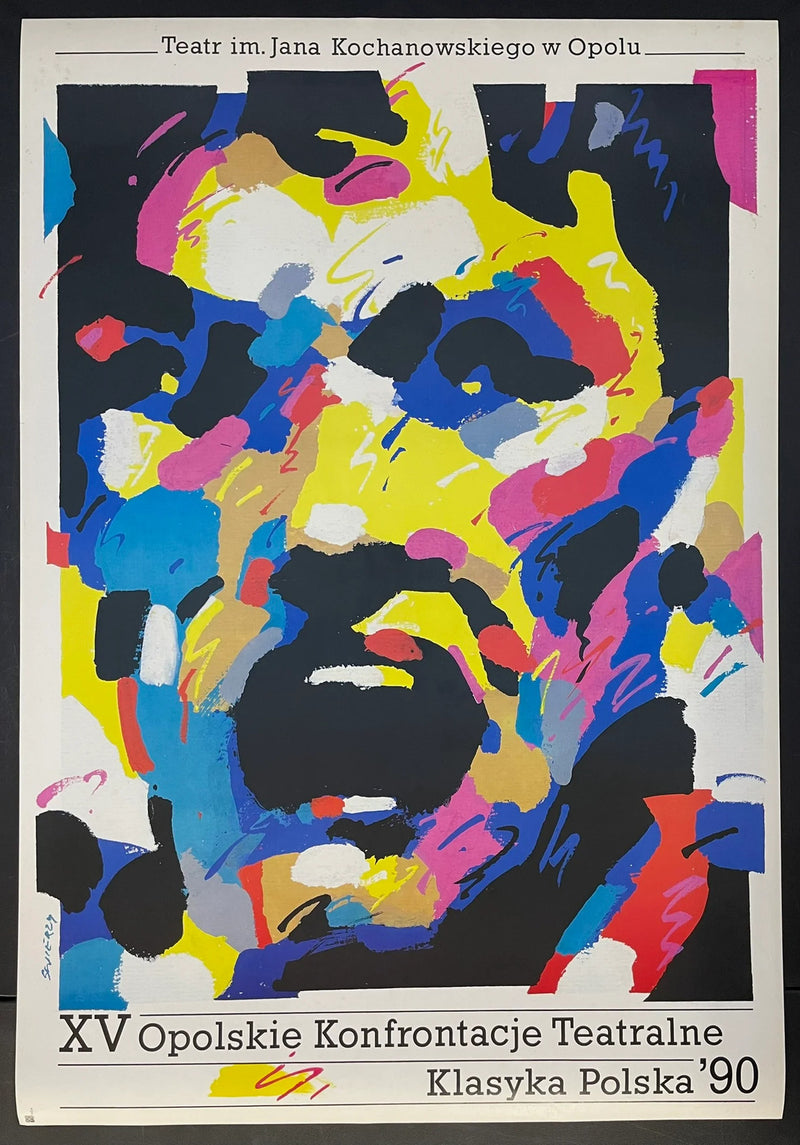 XV Opolskie Konfrontacje Teatralne (1990) Original Polish Poster 26x38