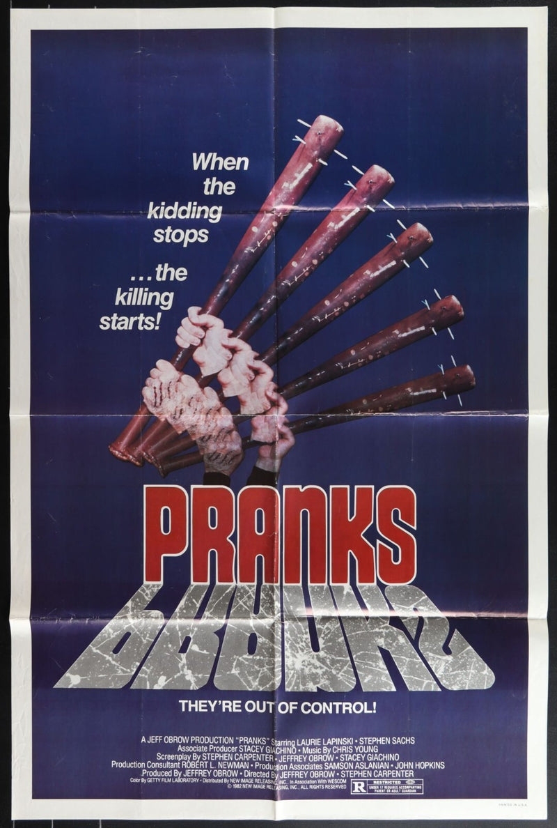 Pranks (1982) Original Movie Poster Folded 27x41