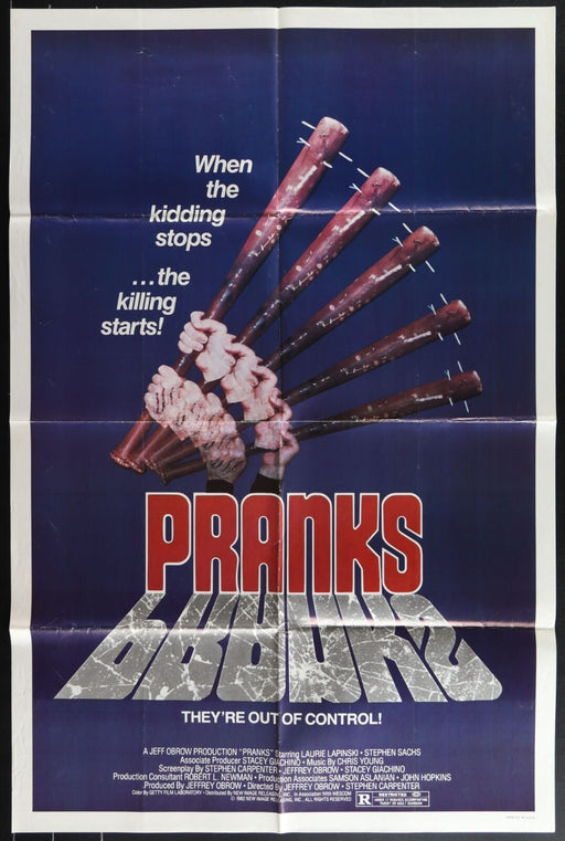 Pranks (1982) Original Movie Poster Folded 27x41