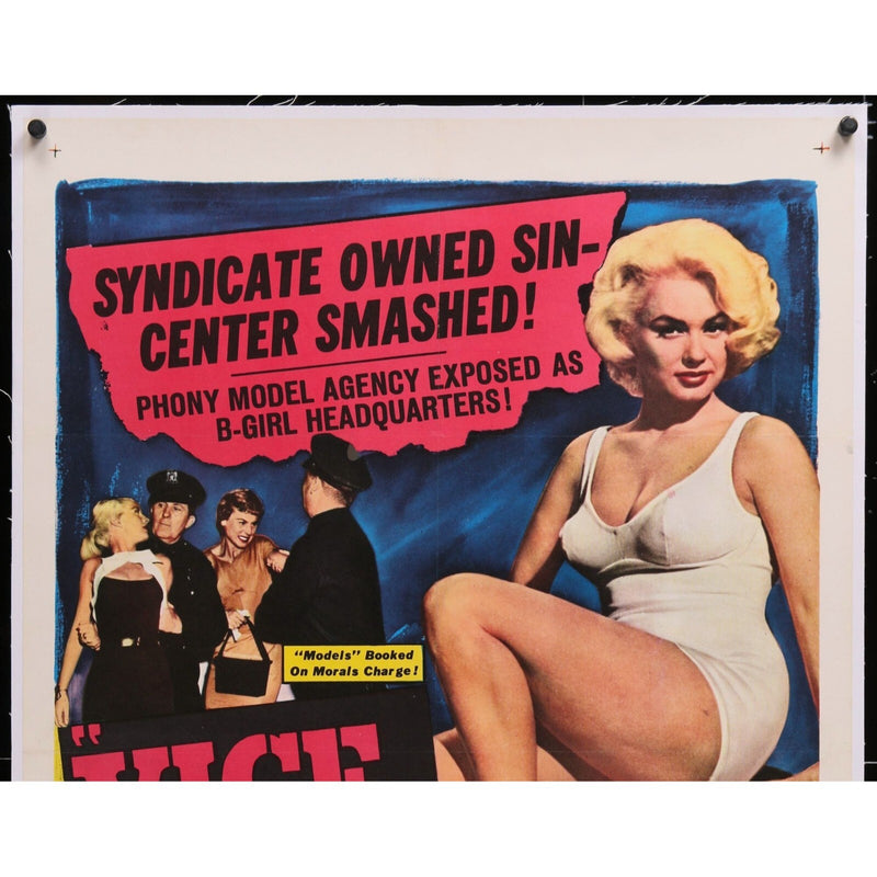 VICE RAID (1960) Original Linenbacked Movie Poster 27x41 Mamie Van Doren