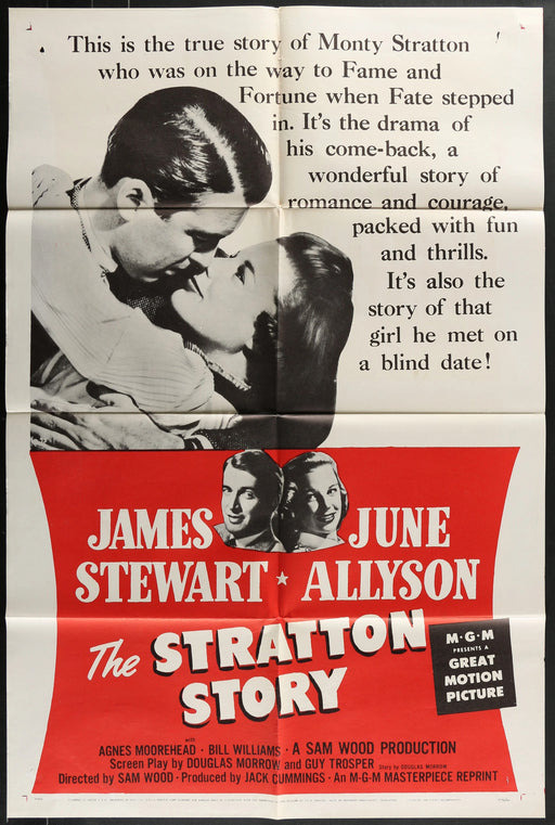 The Stratton Story (1949) Original Movie Poster Folded 27x41