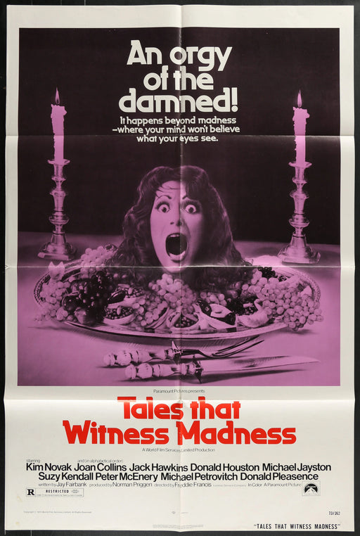 Tales That Witness Madness (1973) Original Horror Movie Poster Folded 27x41