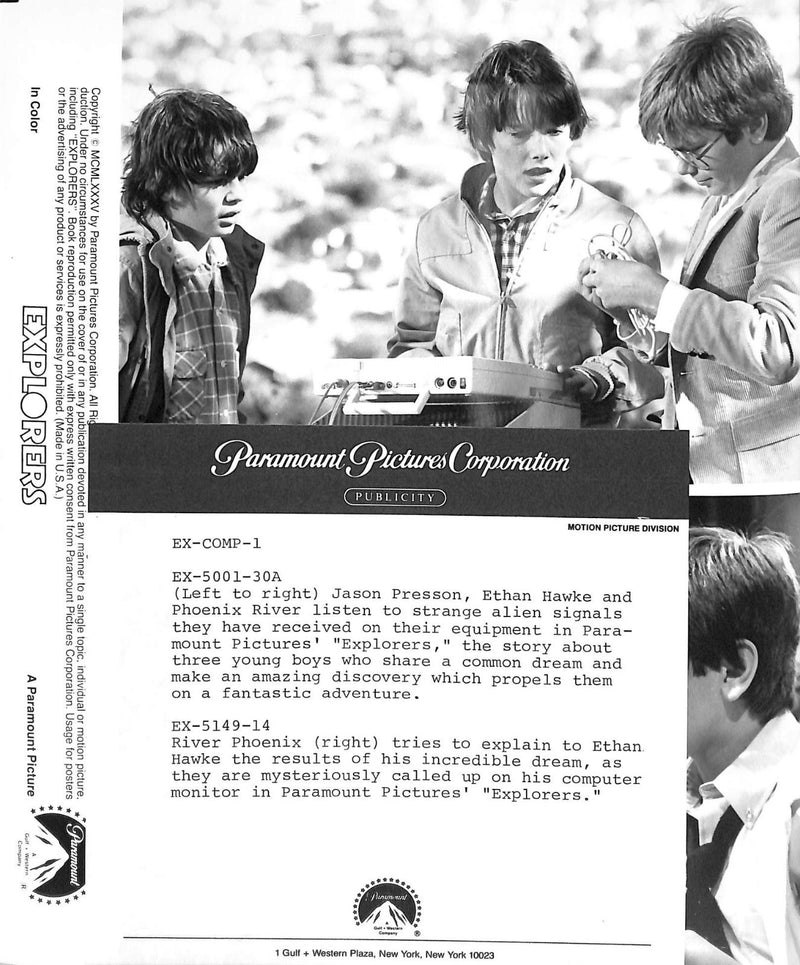 Explorers (1985) Movie Still Full Set 8x10