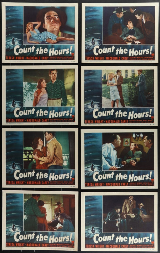 Count the Hours! (1953) Original Lobby Card Movie Poster Set 11x14