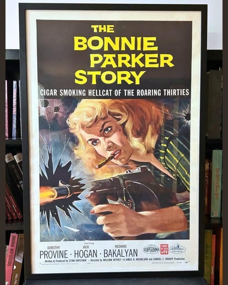 The Bonnie Parker Story (1958) Original Linenbacked and Custom Framed Poster