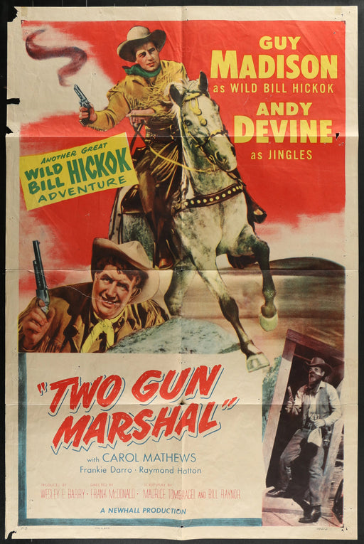 Two Gun Marshal (1953) Original Movie Poster Folded 27x41