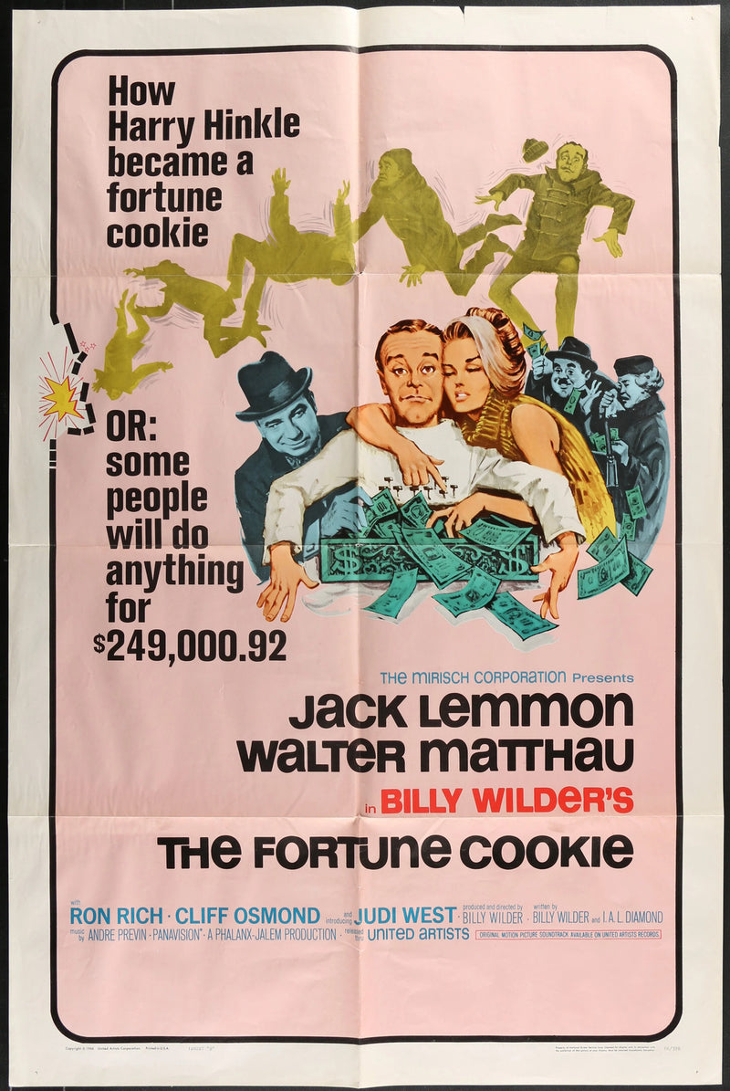 The Fortune Cookie (1966) Original Movie Poster Folded 27x41
