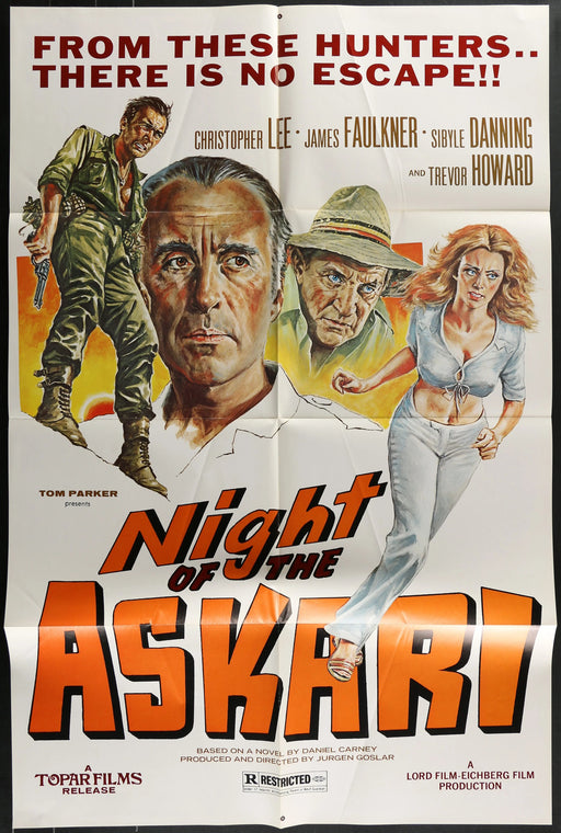 Night of the Askari (1988) Original Movie Poster Folded 27x41